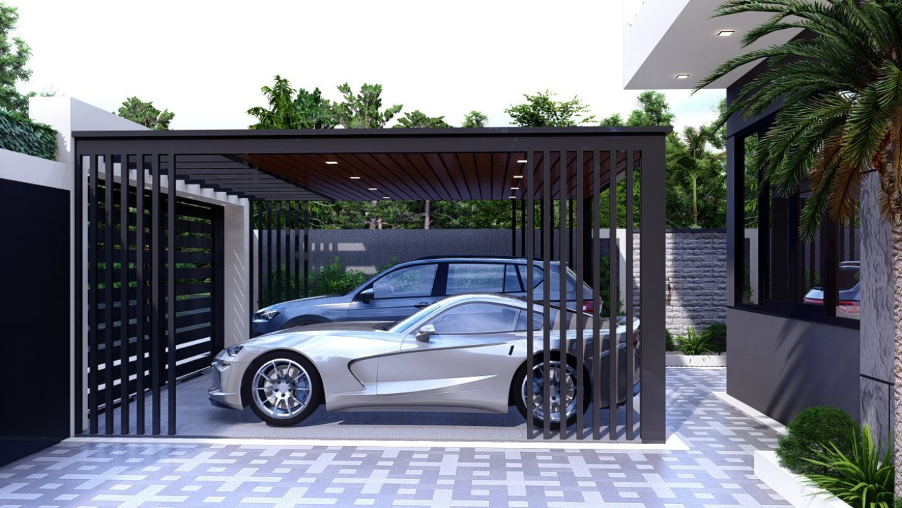 Covered parking of the Nay Pyi Taw residence